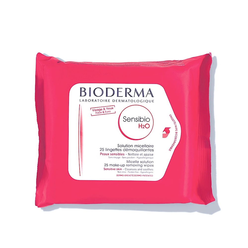 🆕 Bioderma Sensibio H2O Wipes, 25 Count for Sensitive Skin🧻🧴💦